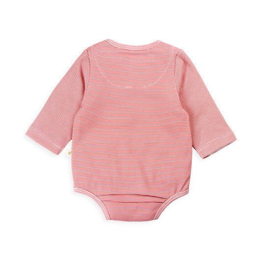 Cedar Stripes Long Sleeve Henley Bodysuit