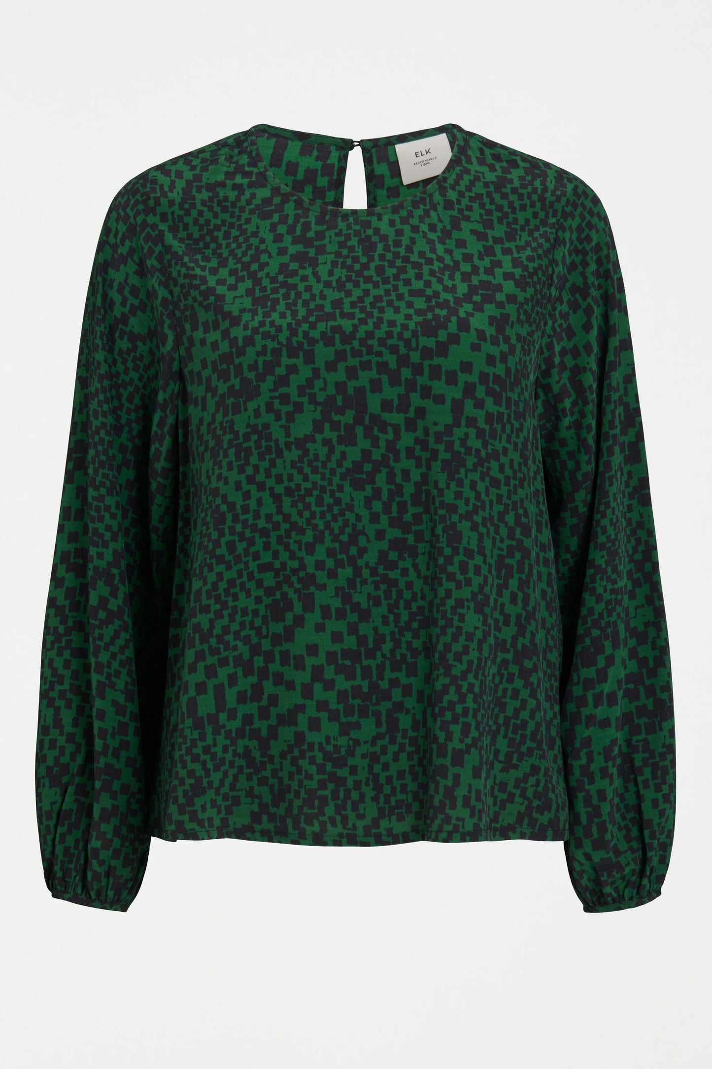 Elk Muraa Top | Green Sinda Print