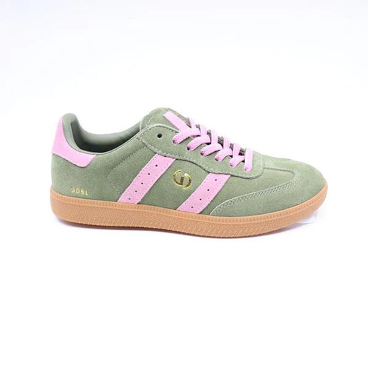 Goodsole 2001 Parallel - Sage Green / Pink Suede