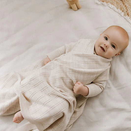 Line Pointelle Shwrap - Sand