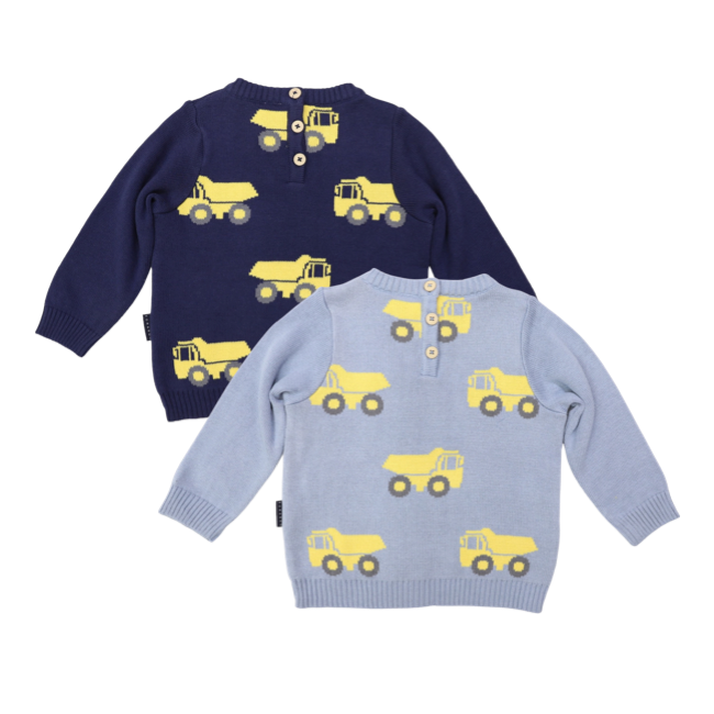 Korango Trucks Cotton Knit Sweater | Navy