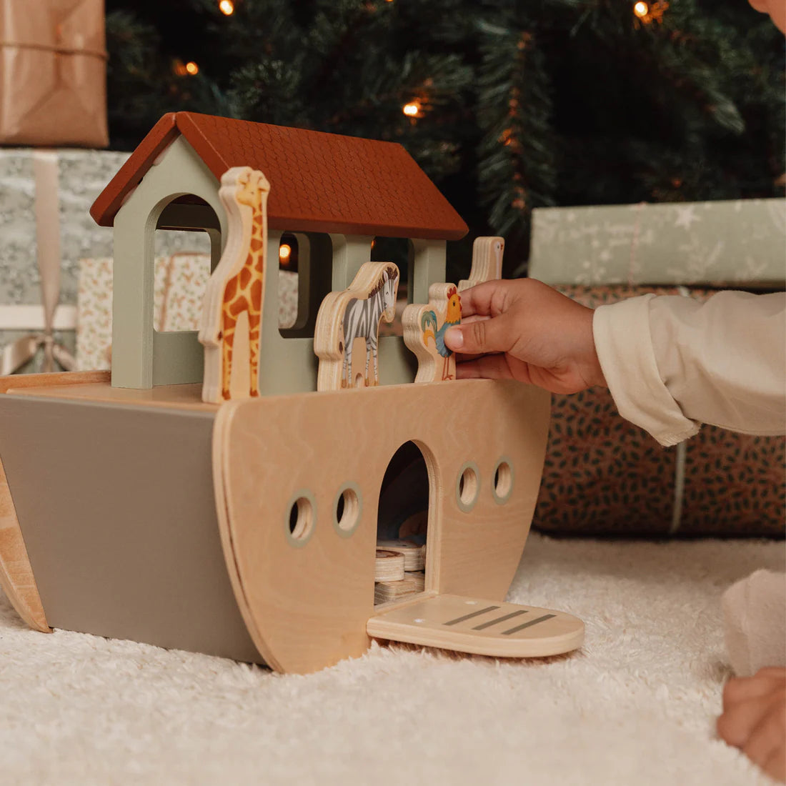 Wooden Noah's Ark Playset