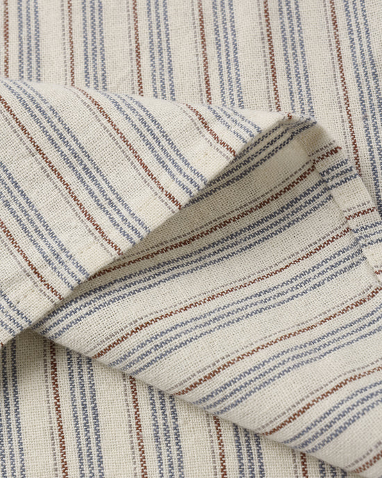 Collared Short Sleeve Shirt Nautical Stripe