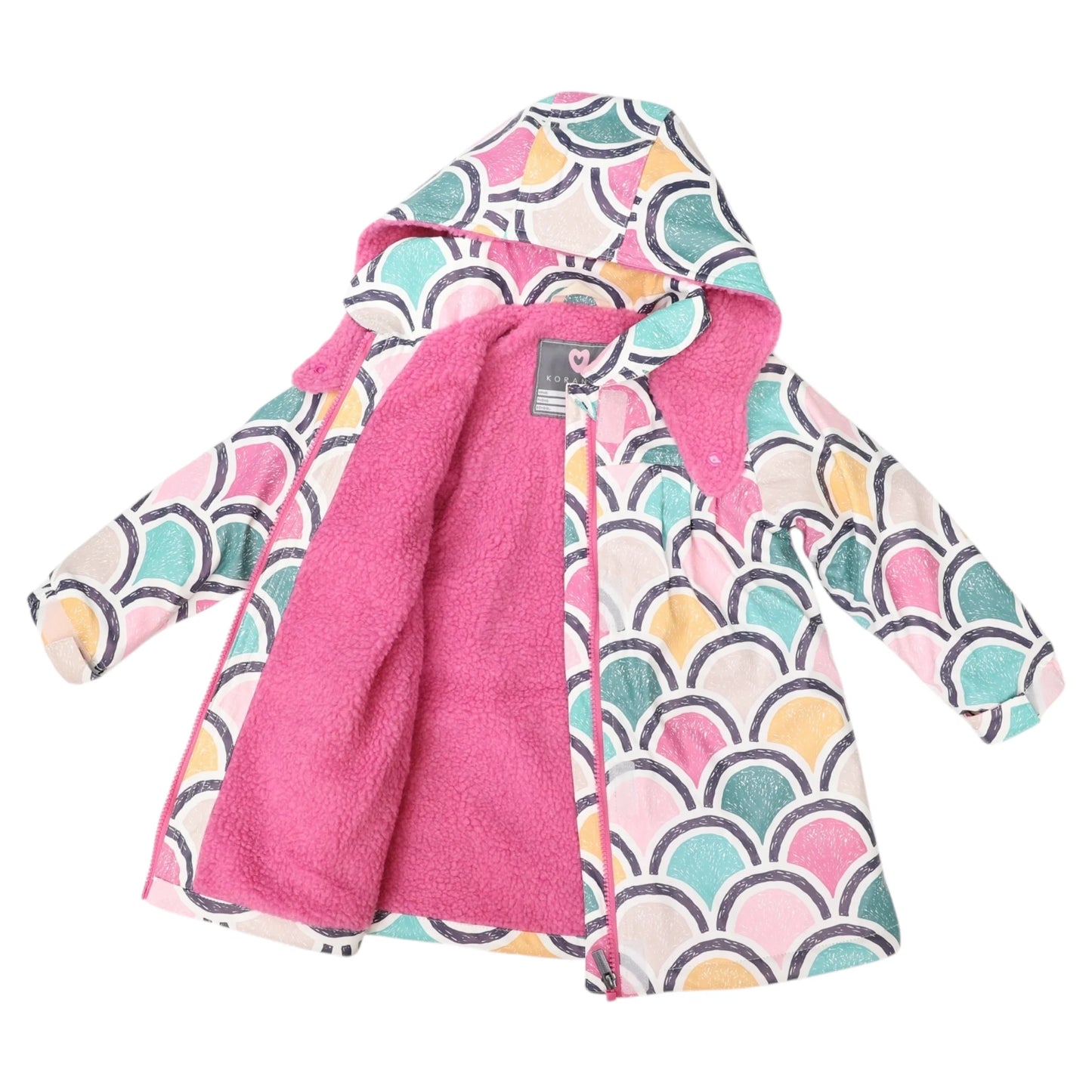 Arch Print Lined Raincoat | Green