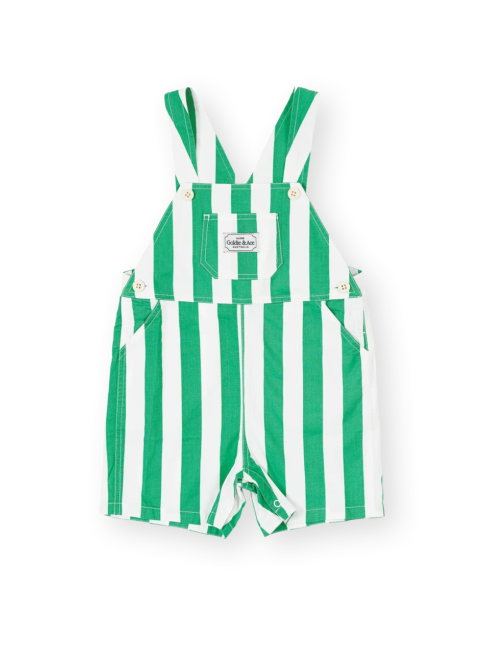 Happy Stripe Button Burton Overalls