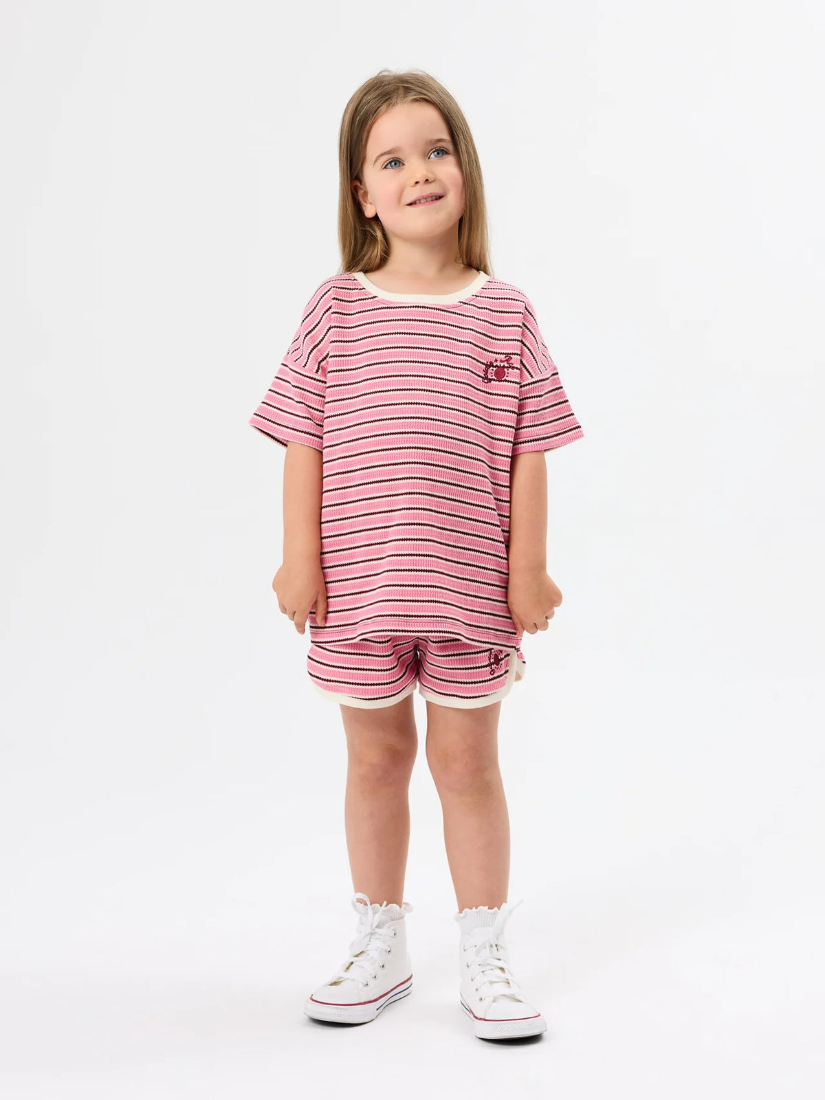 Goldie + Ace Waffle Shorts Pink
