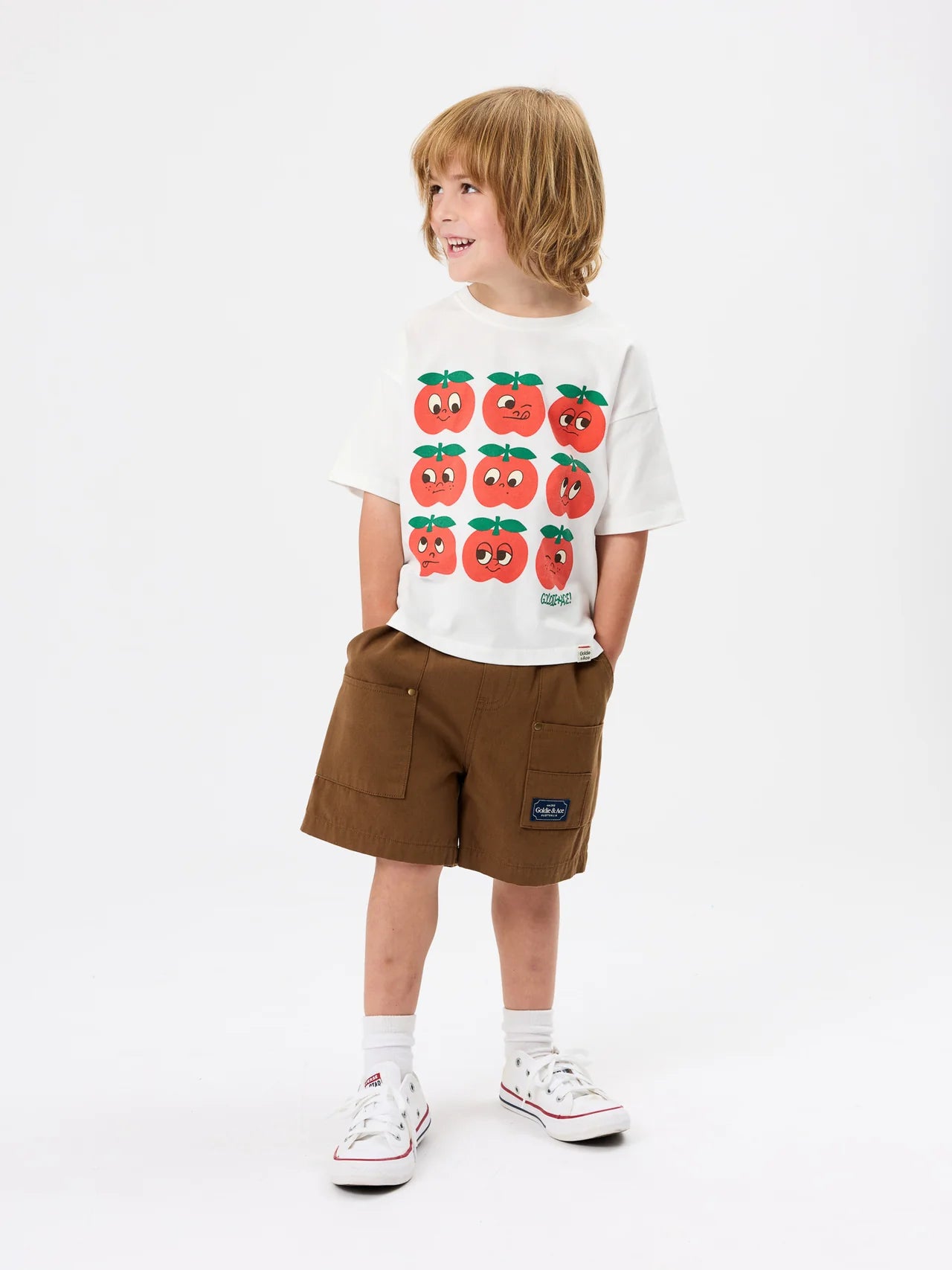 Goldie + Ace Carpenter Shorts Brown