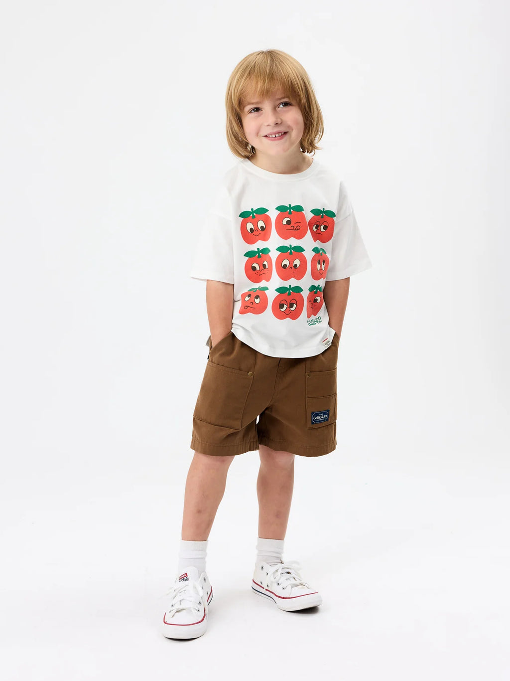 Goldie + Ace Carpenter Shorts Brown