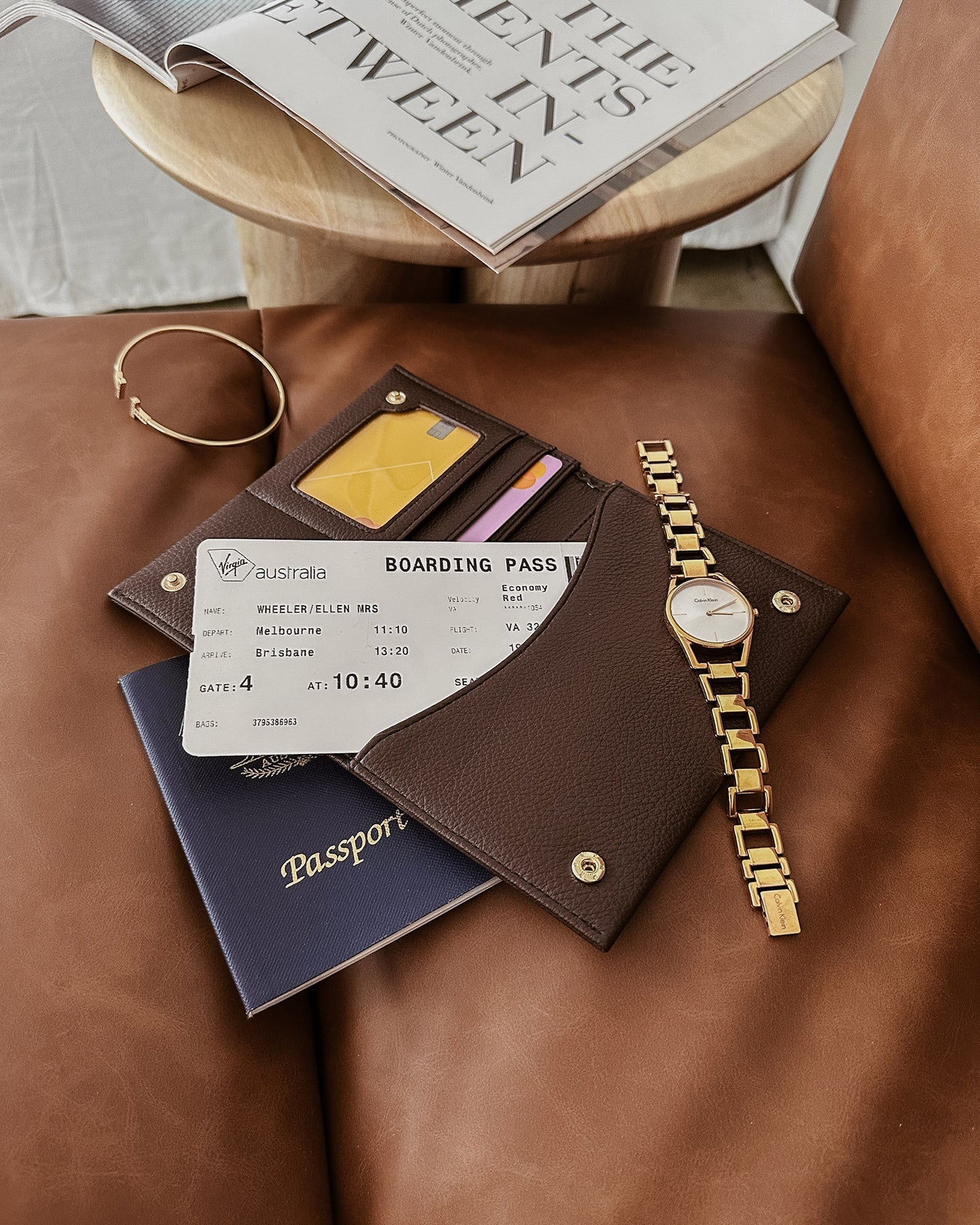 Louenhide Venice Passport Holder - Chocolate