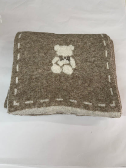 Teddy Bear Knit Blanket