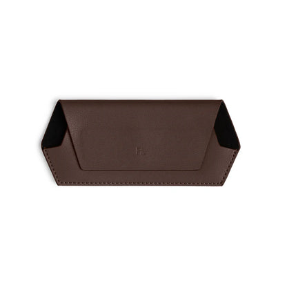 Fox & Leo Slimline Glasses Case - Chocolate