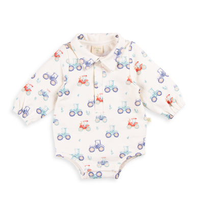 Harvest Time Long Sleeve Polo Bodysuit