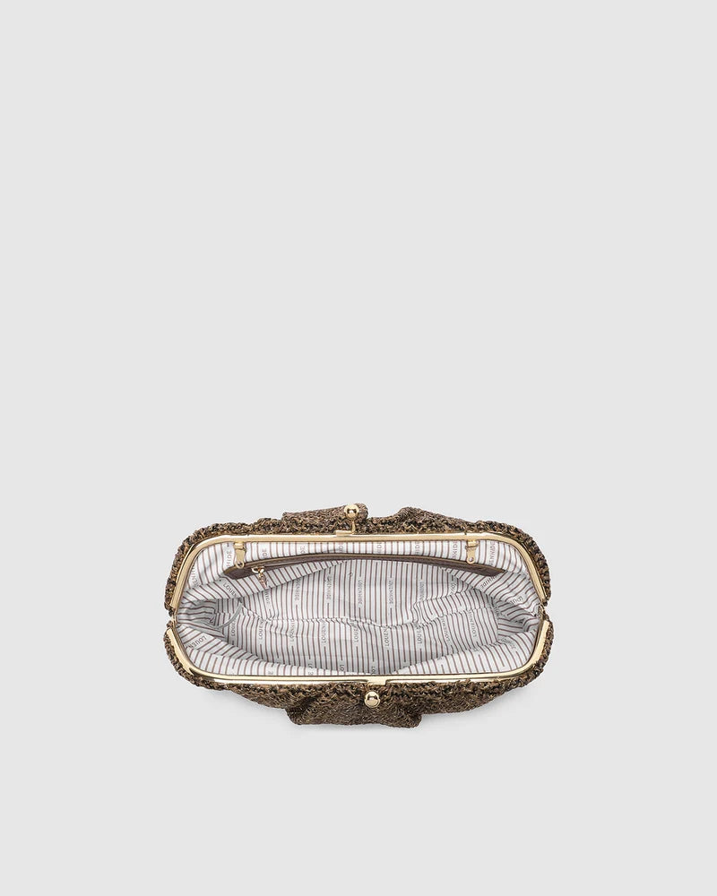Louenhide Goldie Raffia Clutch