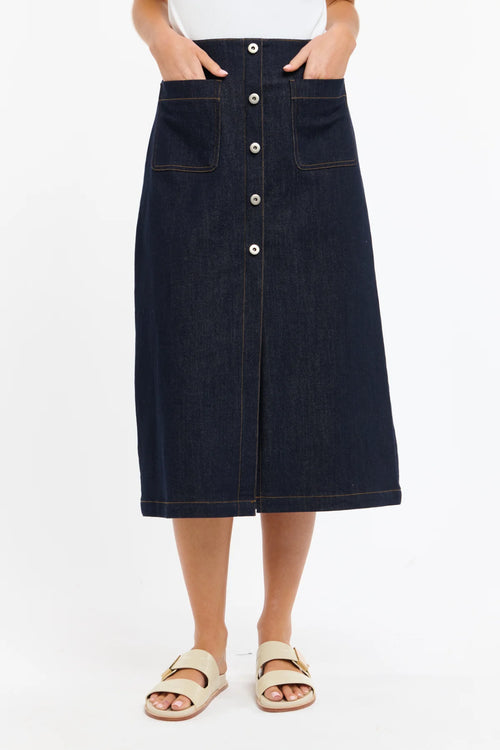 365 Days Carrie Denim Skirt - Indigo