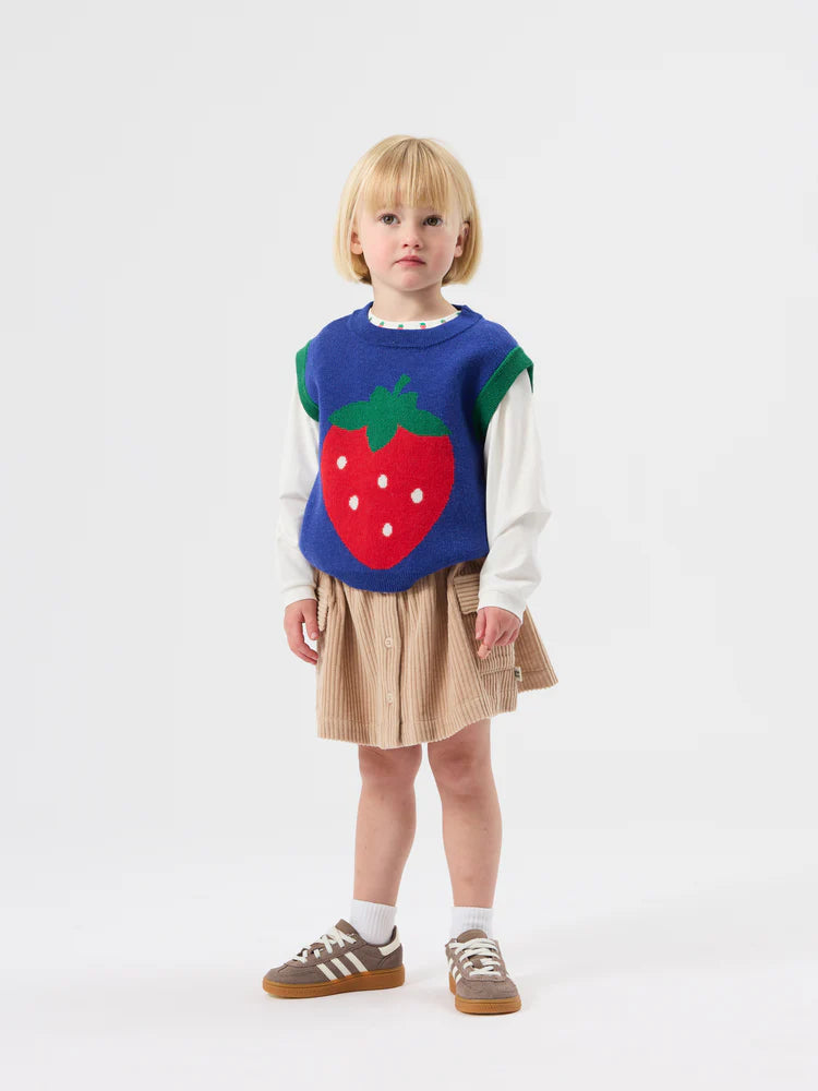 Goldie + Ace Jumbo Strawberry Knit Vest
