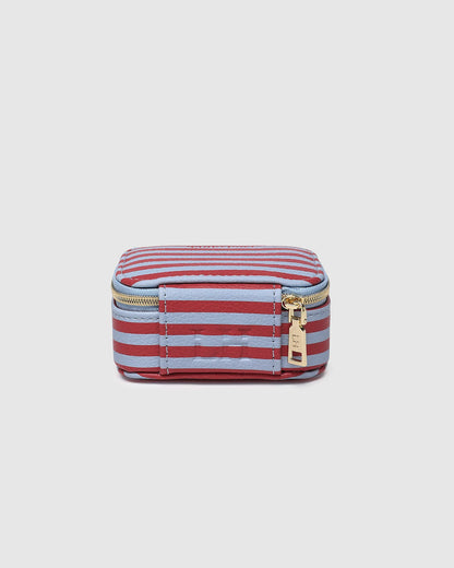 Louenhide Suzie Stripe Jewellery Box - Red/Sky Blue