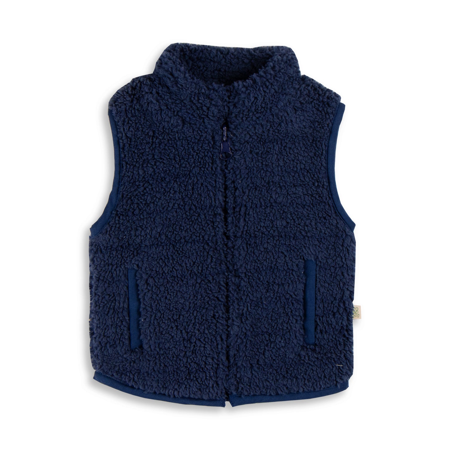 Indigo Faux Lambswool Vest