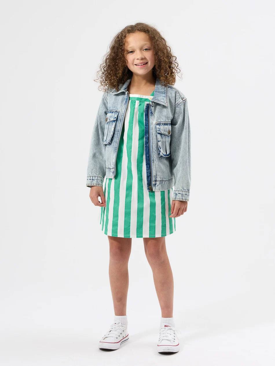 Happy Stripe A-Line Dress