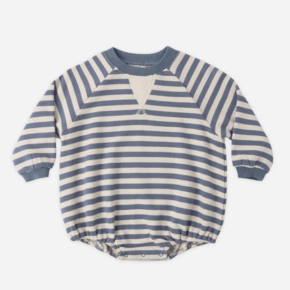 Crewneck Romper - Marine Stripe