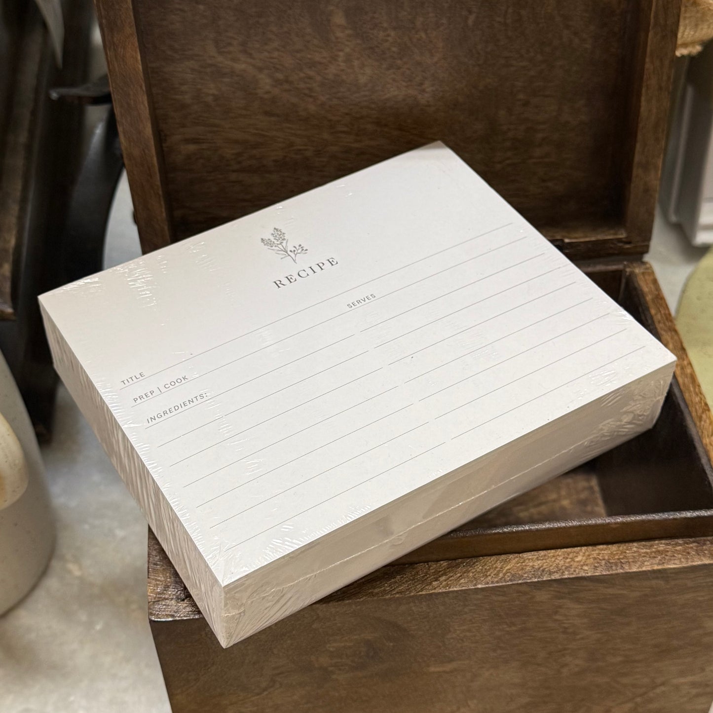 Wooden Recipe Box