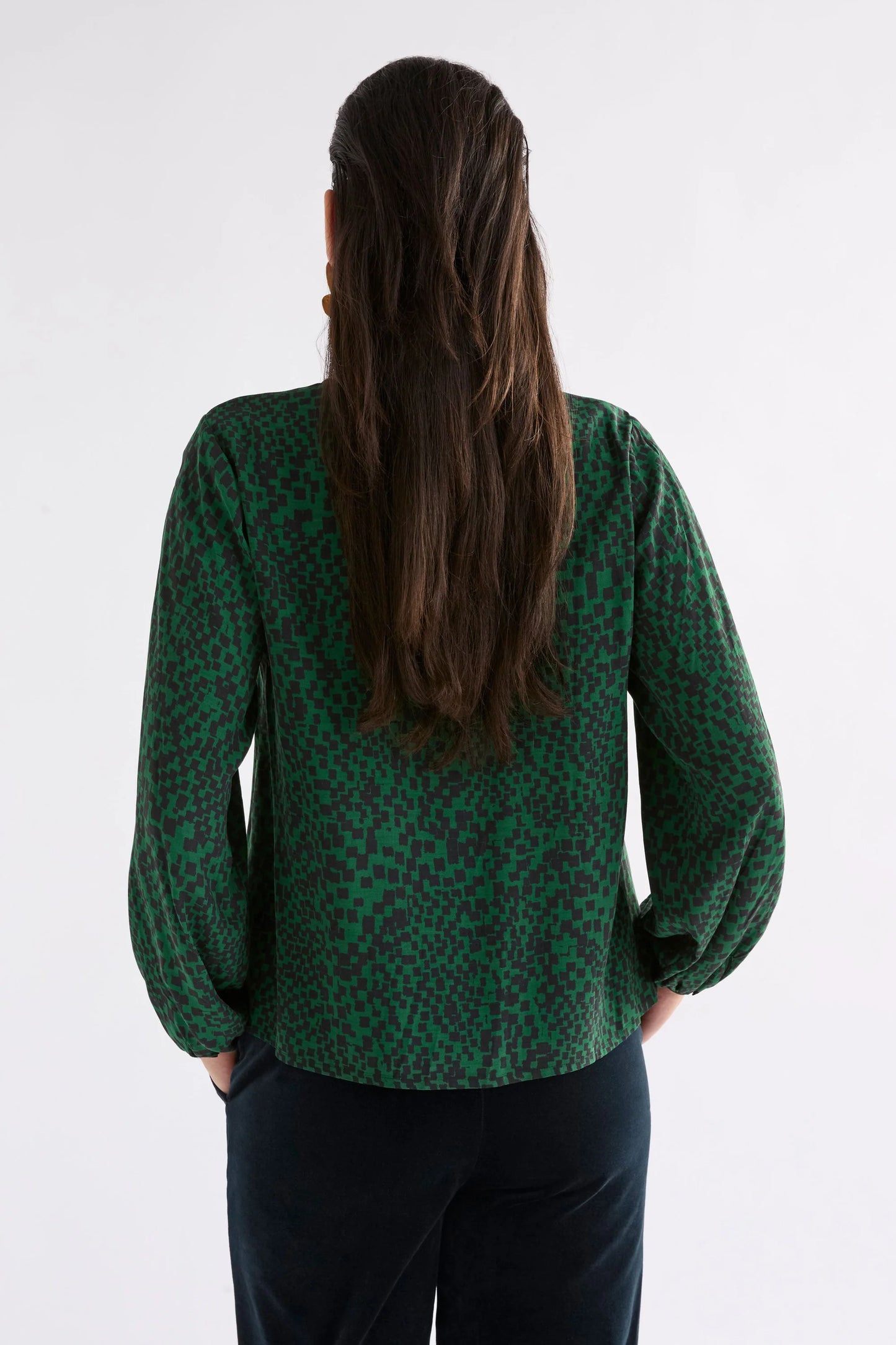 Elk Muraa Top | Green Sinda Print