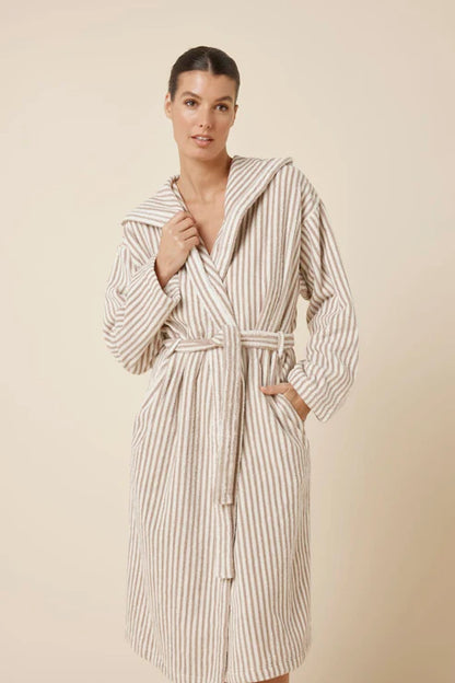 Adriana Terry Towel Robe - Natural