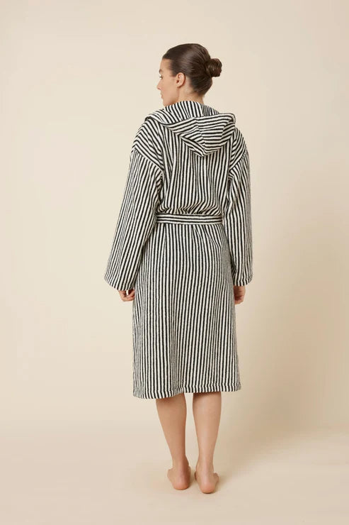 Adriana Terry Towel Robe - Black