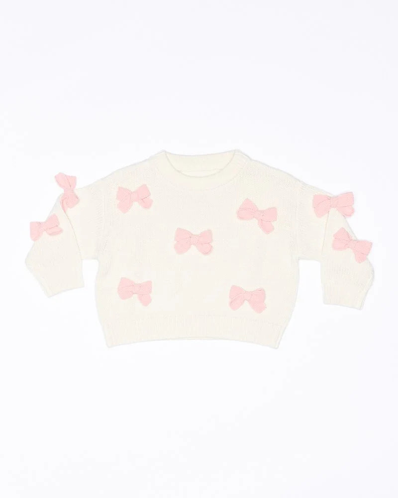 Bow Knit Jumper - Cream