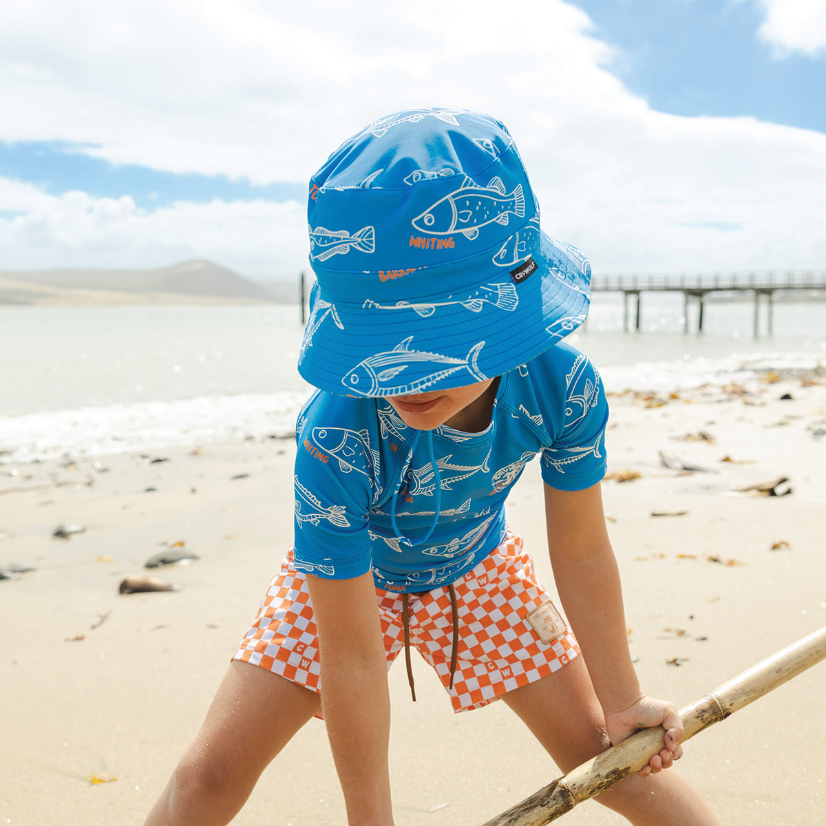 Crywolf Swim Bucket Hat Saltwater campaign 1