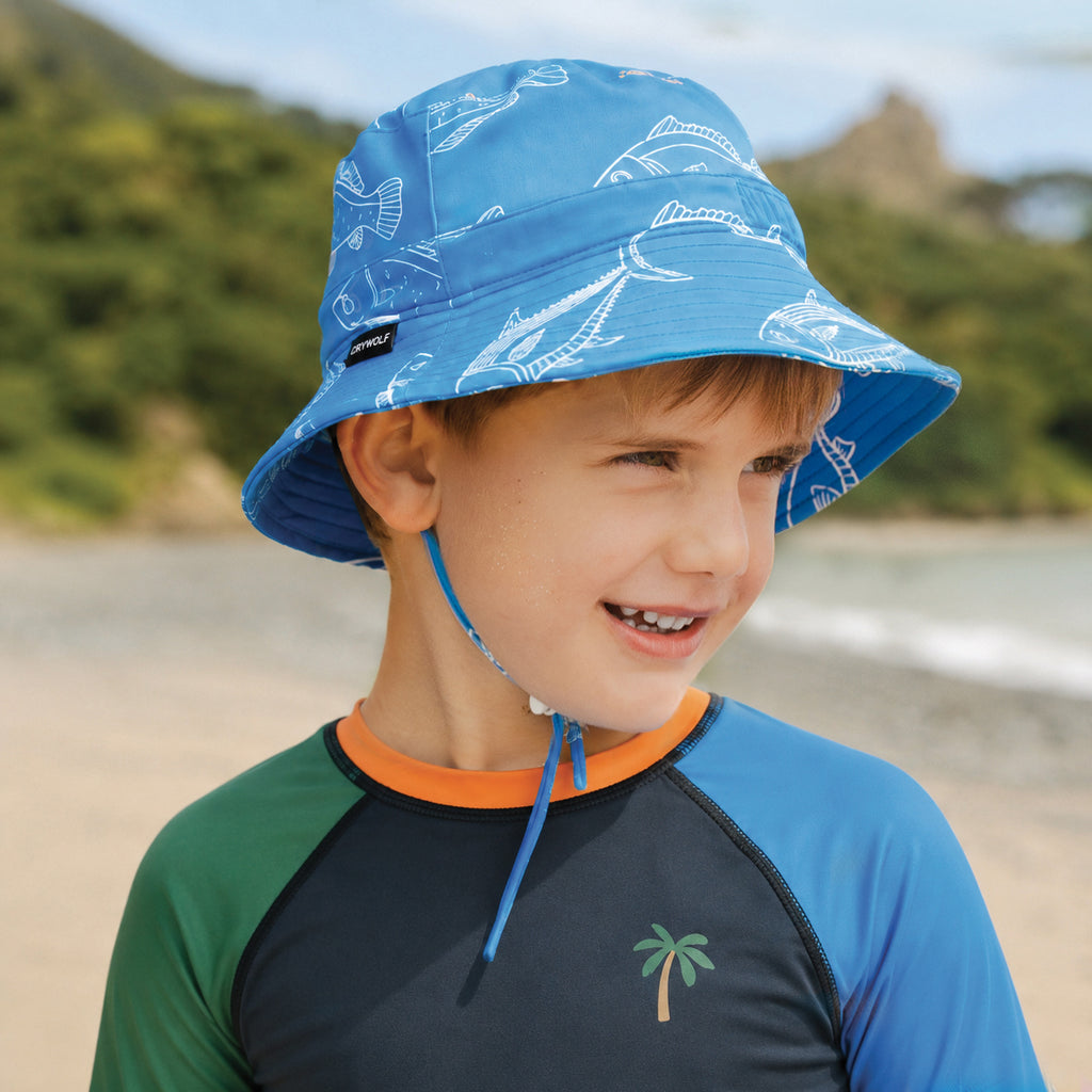 Crywolf Swim Bucket Hat Saltwater campaign 2