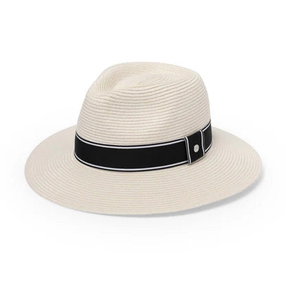 Chicago Golf Fedora - Ivory/Black