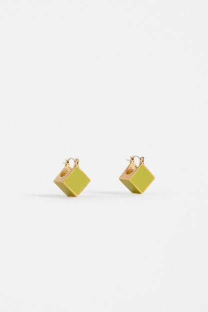 ELK Elta Mini Hoop Earring - Chartreuse