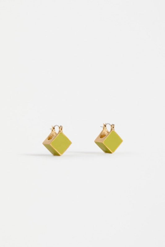 ELK Elta Mini Hoop Earring - Chartreuse