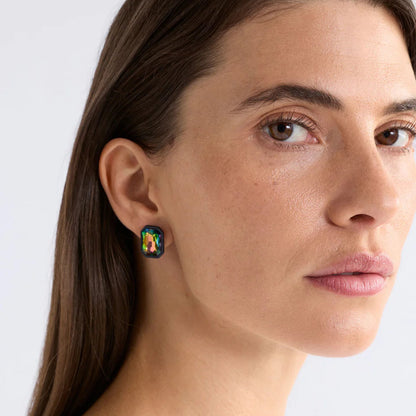 Elk Jule Clip-On Earring - Green