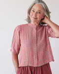 Eva's Sunday Loretta Reversible Top - Burnt Sienna Gingham