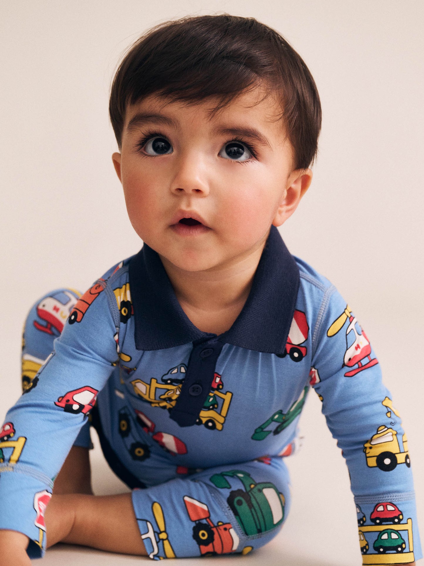 Huxbaby Construction Polo Romper