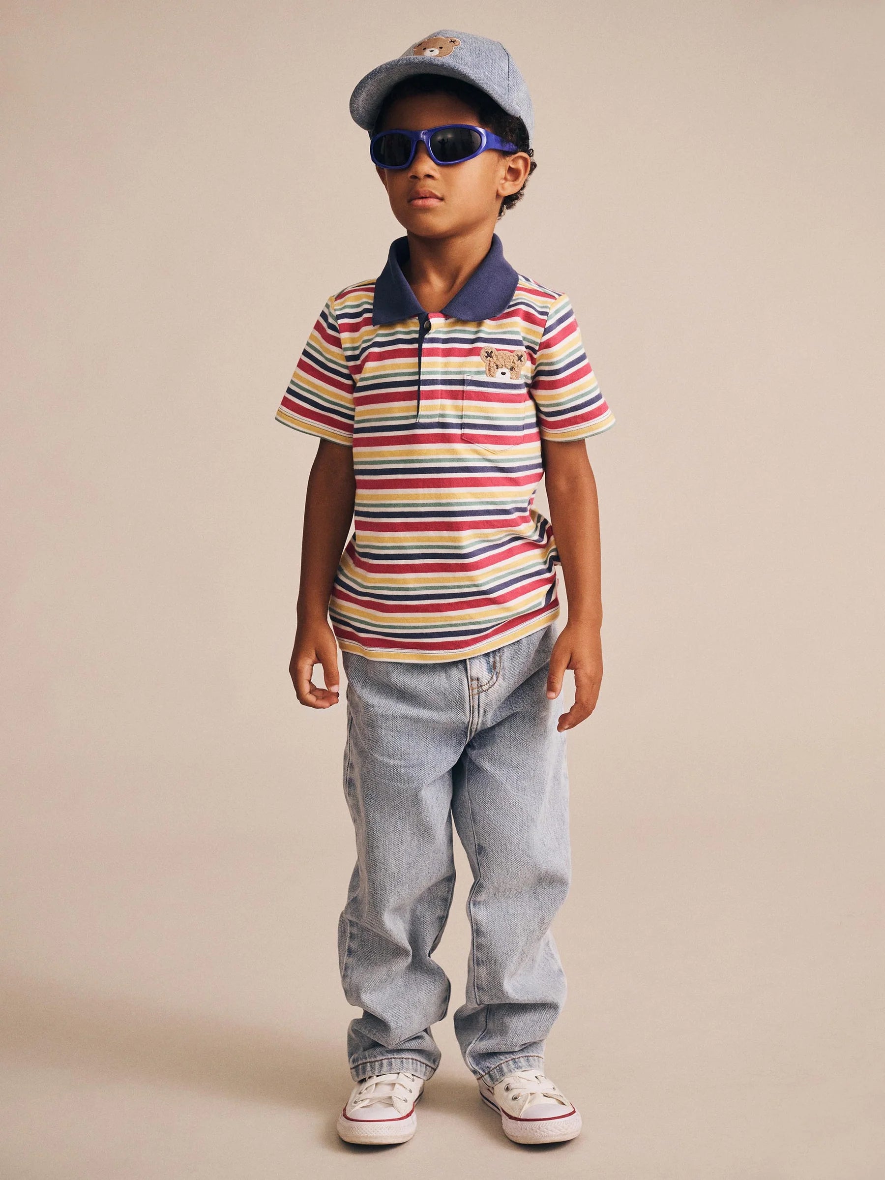 Huxbaby Polo Tee Vintage Stripe