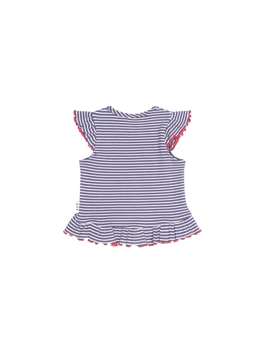 Huxbaby Ink Stripe Rib Peplum Tee