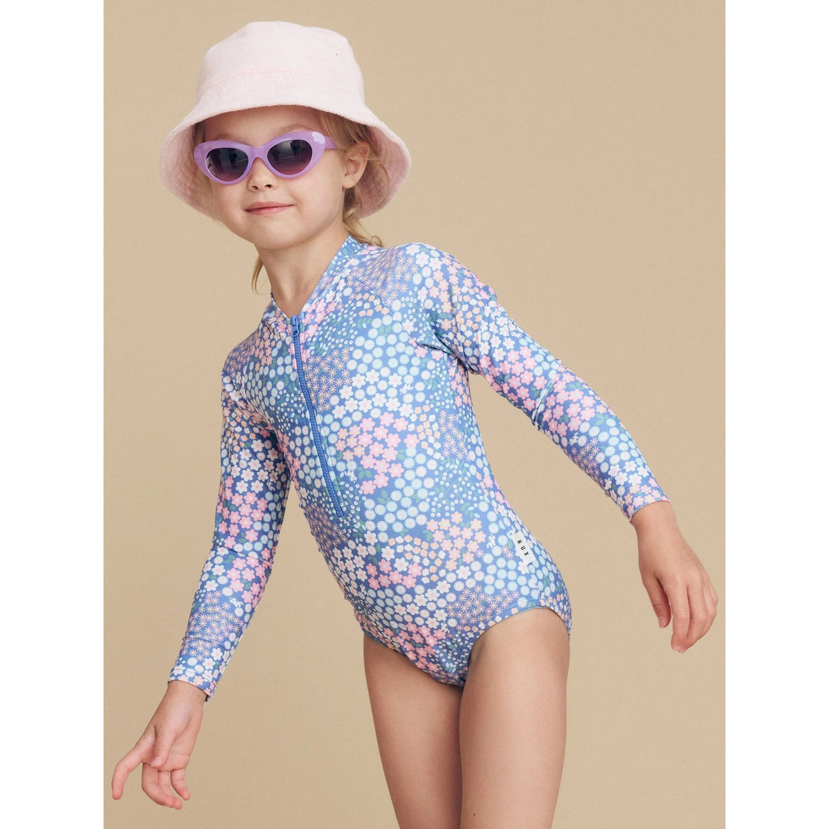Huxbaby Garden Floral Zip Swimsuit