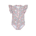 Huxbaby Rainbow Daisy Frill Swim Zipsuit
