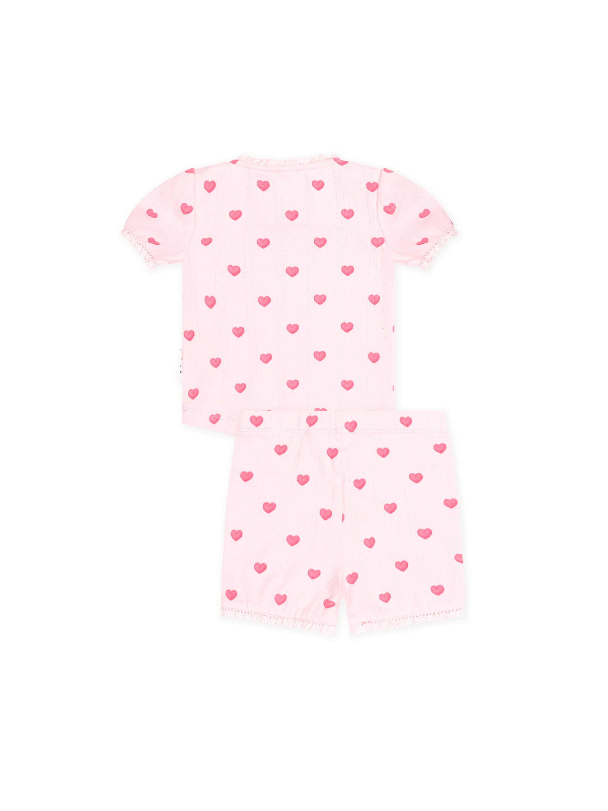 Huxbaby I Heart You Pointelle Puff Slv Pjs
