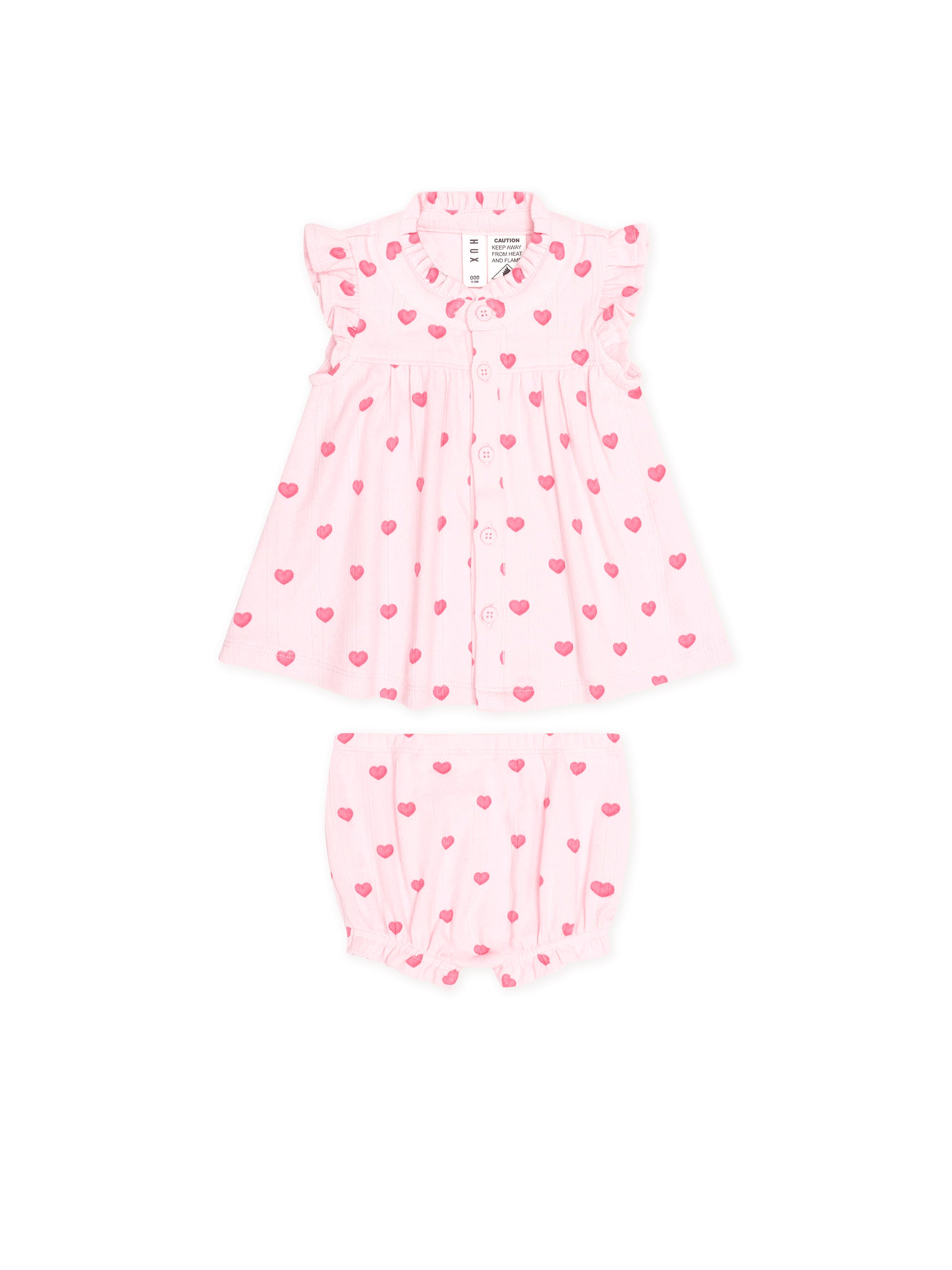 Huxbaby I Heart You Pointelle 2Pc Set