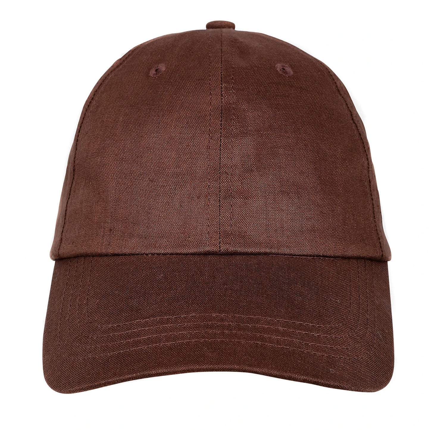 Silk lined Linen Bow Tie Cap - Espresso
