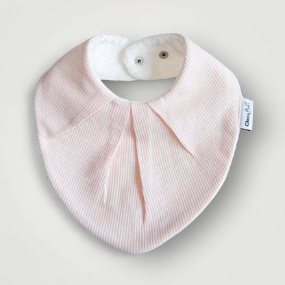 Waterproof Bandana Bib - Pink Waffle