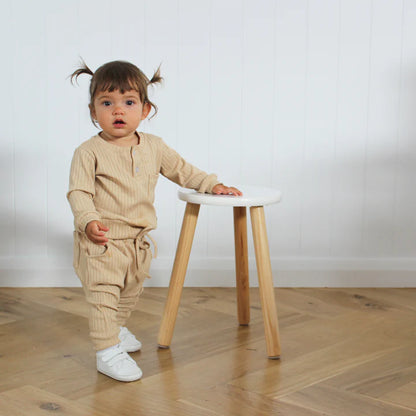 Dukes & Duchesses Crème Ribbed' Harem Pants