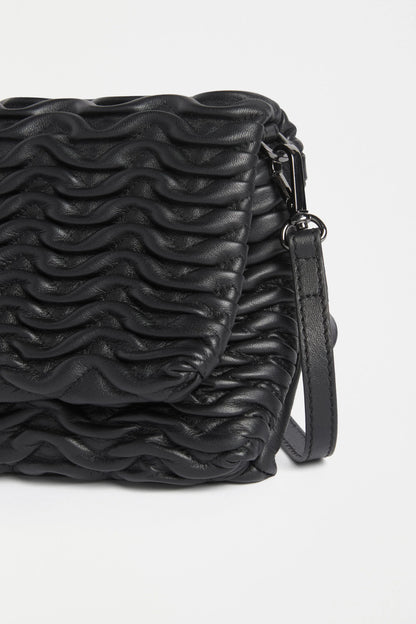 Elk Plissi Crossbody Bag | Black