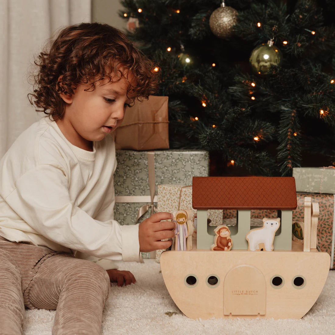Wooden Noah's Ark Playset