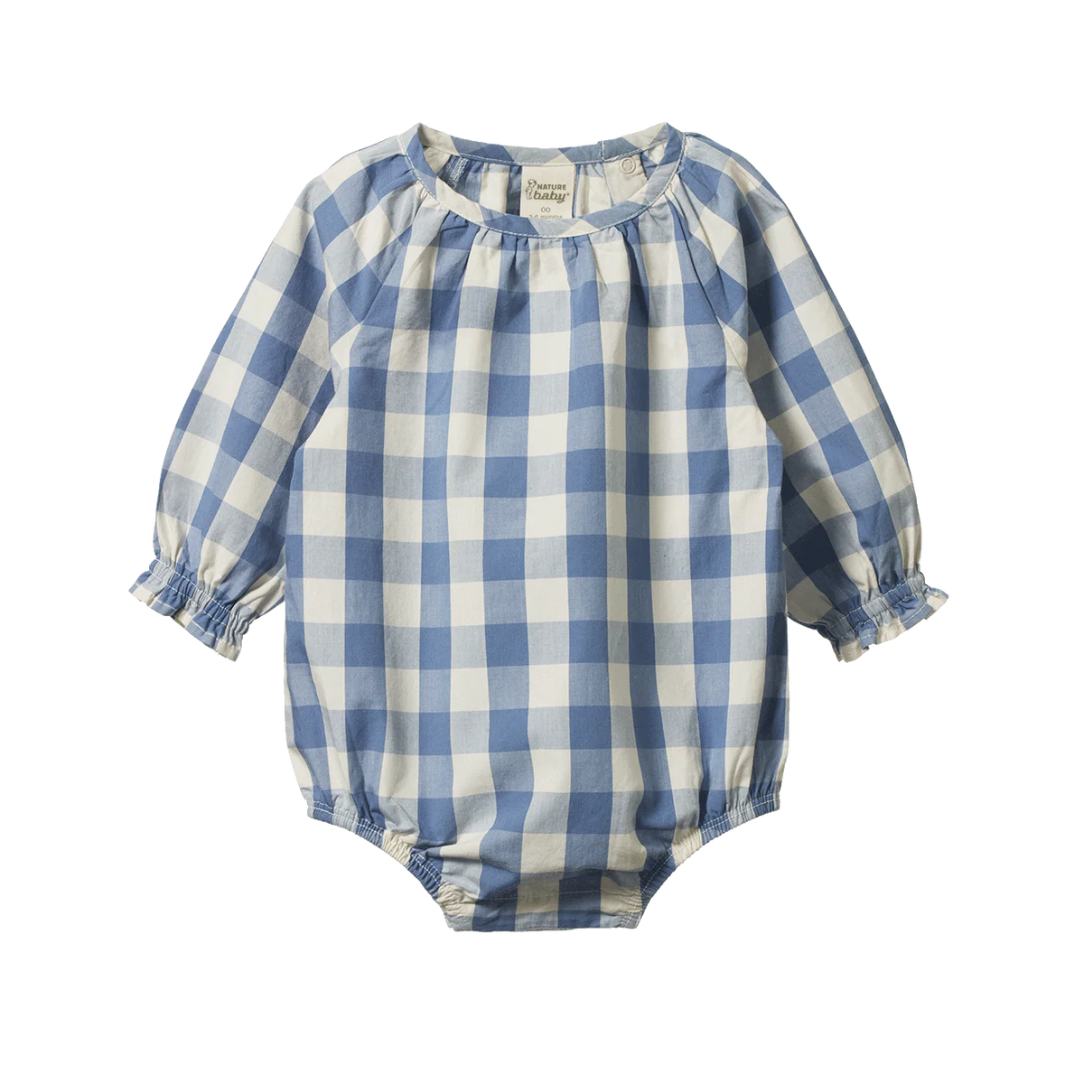 Nature Baby Meadow Bluebell Check Bodysuit
