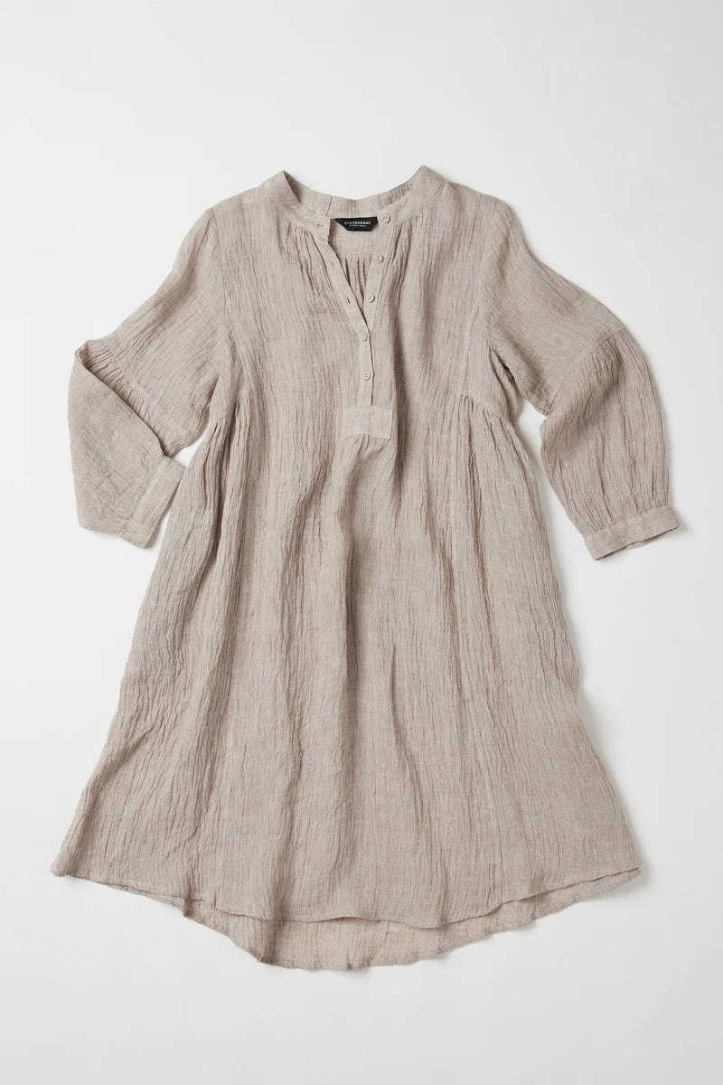 Eva's Sunday Marika Relaxed Dress - Stone Gauze