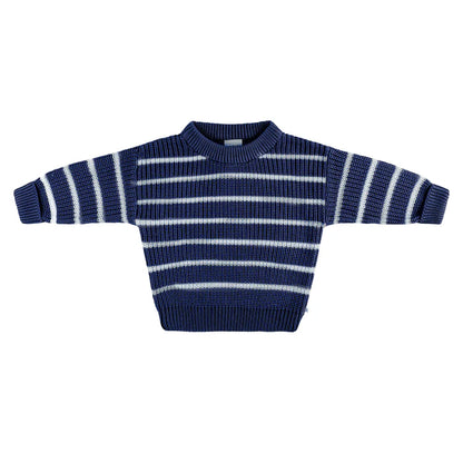 Kyndbaby Chunky Rib Knit Jumper - Navy Stripe